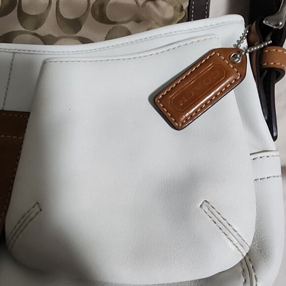 Vintage Y2K White Mini Leather Square Soho Shoulder Bag - Picture 7 of 8